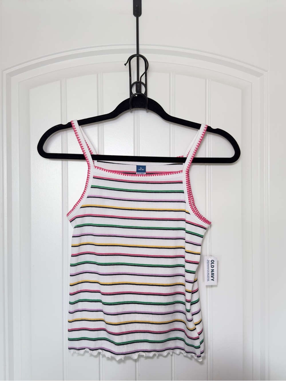 Old Navy Girls XL 14-16 Colorful Striped Fitted Tank Top - Picture 1 of 4
